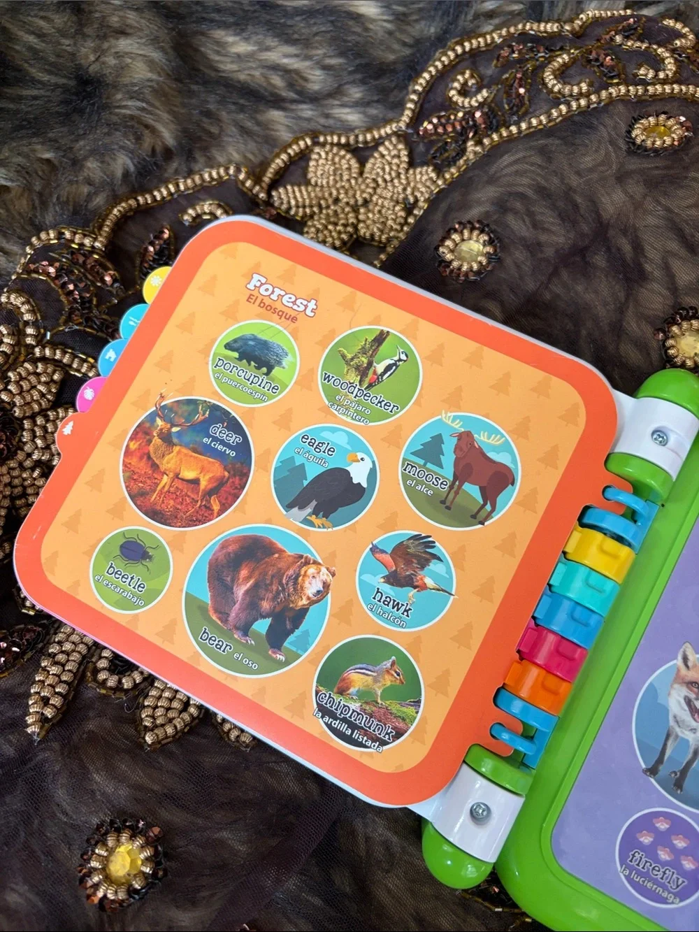 Leap Frog 100 Animals Book - Electronic Toy English/Spanish Learning Educational